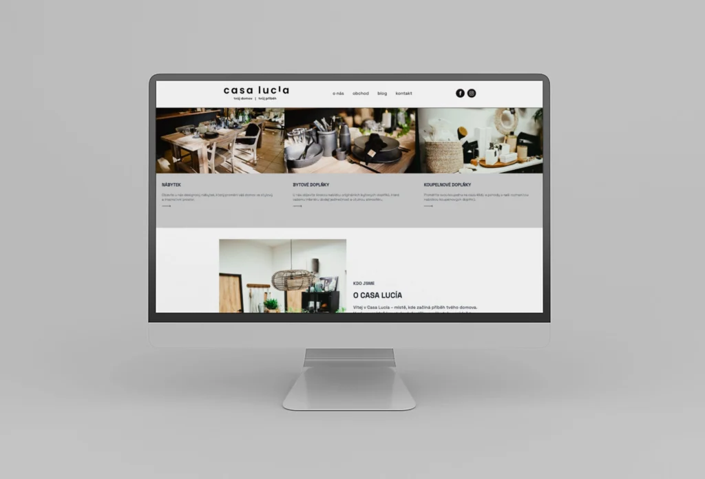 Tvorba webu pro obchod CASA Lucía