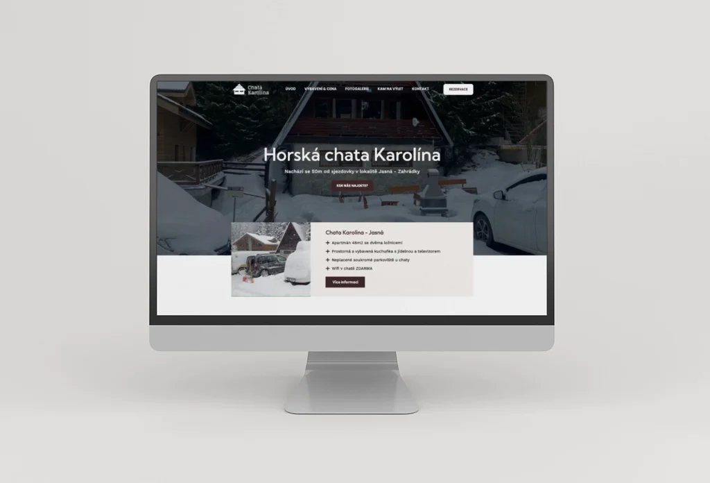 Tvorba webu pro Apartman v Jasenné