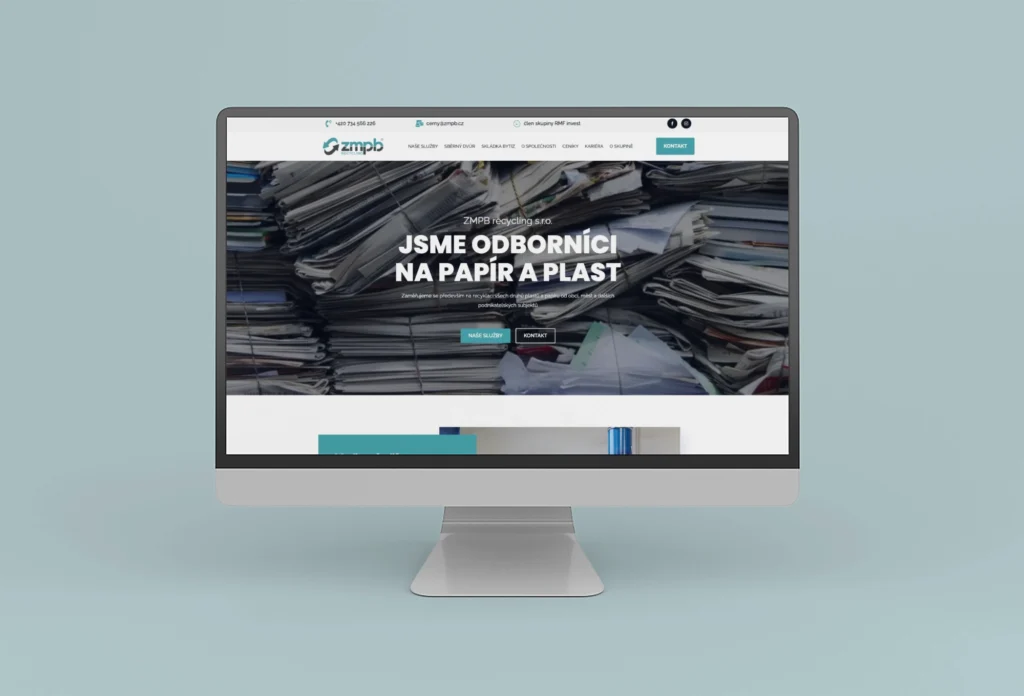 Tvorba www stránek pro firmu ZMPB Recyling s.r.o.