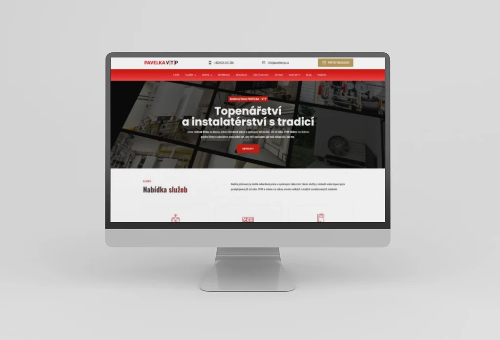 Tvorba www stránek pro firmu PAVELKA-VTP s.r.o.