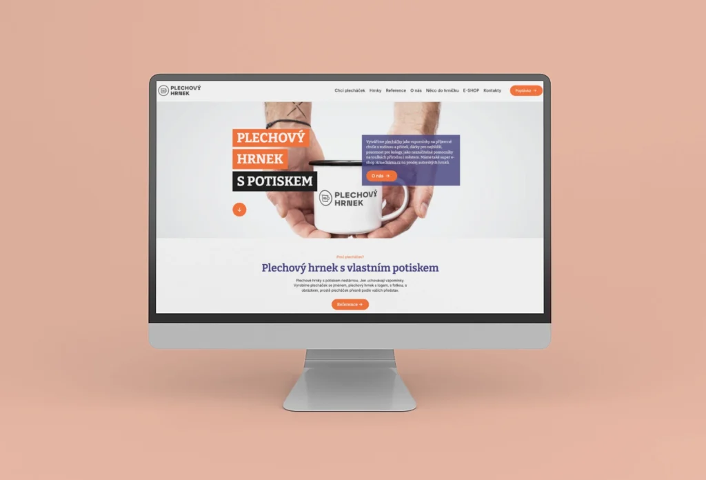 Tvorba www stránek pro FOOE plechové hrnky