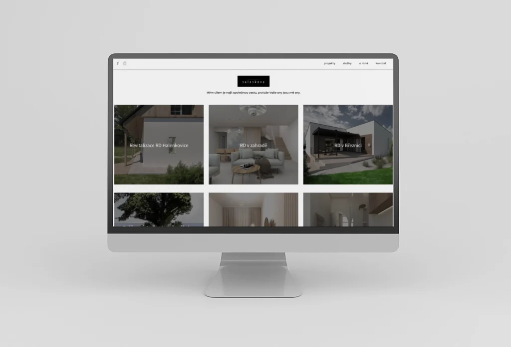 Tvorba www stránek pro architektku Saláškovou