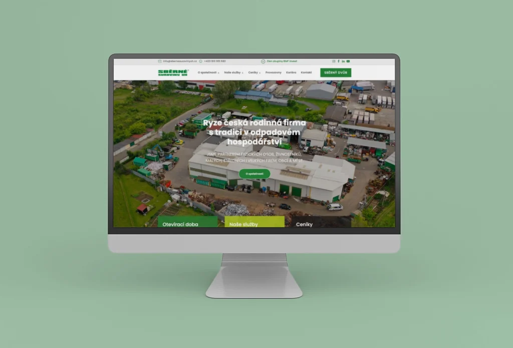 Tvorba www stránek pro Sběrné suroviny UH, s.r.o.